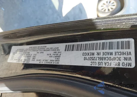 2020 Dodge Journey Se Value из США, поврежденный, VIN 3C4PDCAB6LT253710